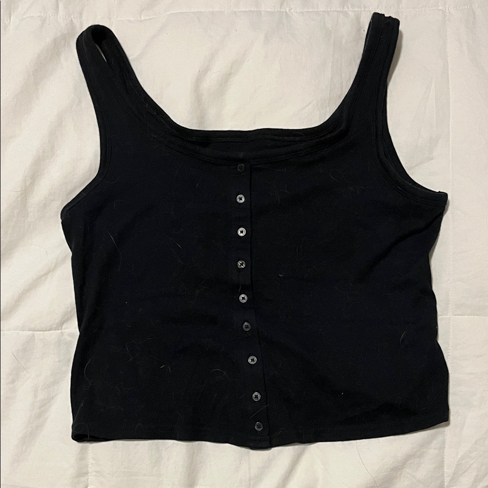 Gap Black Button-Down Tank